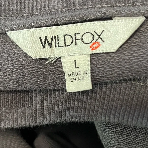 Wildfox I Wish It Was Saturday Grey Sweatshirt Heart Graphic 💔 Size Large - Picture 5 of 10